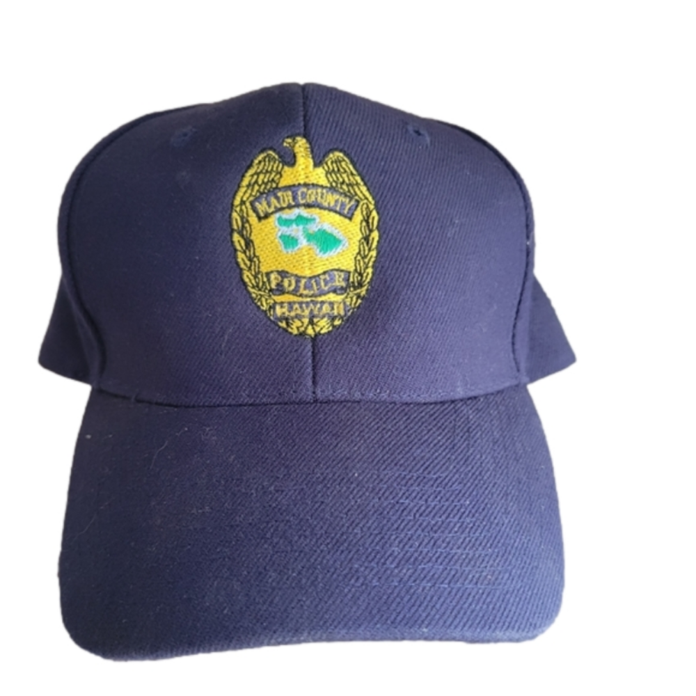 Vintage Maui County Hawaii Police Embroidered Navy Blue Cap-one Size adj…